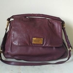 MARC JACOBS - large lilac soft leather shoulder bag